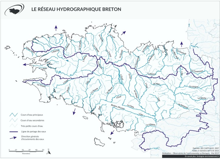 réseau hydrographique breton